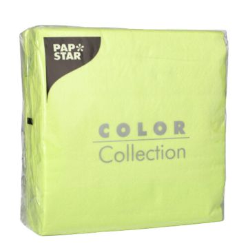 Servetten, 1-laags 1/4 vouw 33 cm x 33 cm lime