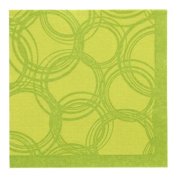 Servetten "ROYAL Collection" 1/4 vouw 40 cm x 40 cm lime "Bubbles"