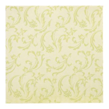 Servetten "ROYAL Collection" 1/4 vouw 40 cm x 40 cm limoengroen "Damascato"