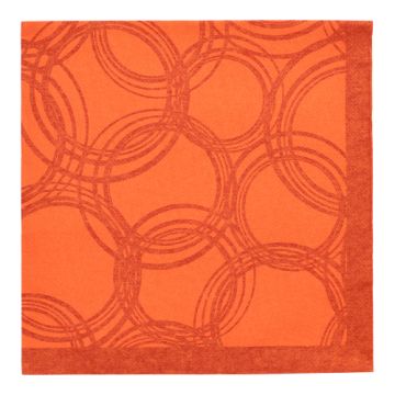 Servetten "ROYAL Collection" 1/4 vouw 40 cm x 40 cm nectarine "Bubbles"