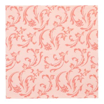 Servetten "ROYAL Collection" 1/4 vouw 40 cm x 40 cm nectarine "Damascato"