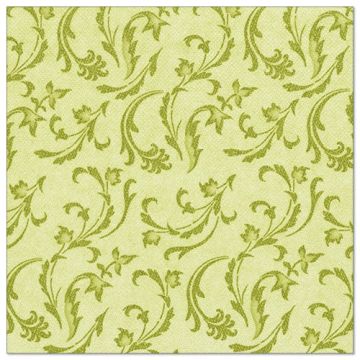 Servetten "ROYAL Collection" 1/4 vouw 40 cm x 40 cm olijfgroen "Damascato"