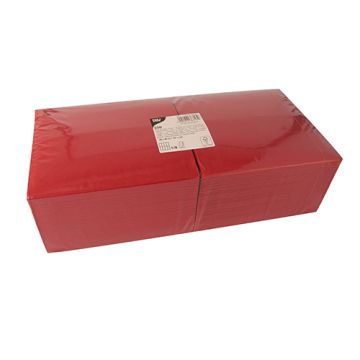Servetten, 3-laags 1/8 vouw 40 cm x 40 cm rood