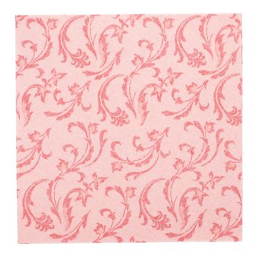 Servetten "ROYAL Collection" 1/4 vouw 40 cm x 40 cm rood "Damascato"