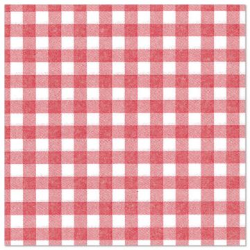 Servetten "ROYAL Collection" 1/4 vouw 40 cm x 40 cm rood "Vichy Karo"