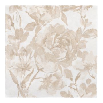 Servetten "ROYAL Collection" 1/4 vouw 40 cm x 40 cm zand "Rose"