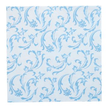 Servetten "ROYAL Collection" 1/4 vouw 40 cm x 40 cm turkoois "Damascato"