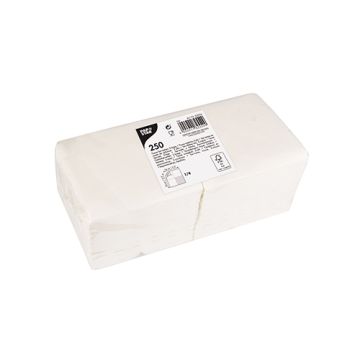 Servetten, 2-laags 1/4 vouw 24 cm x 24 cm wit