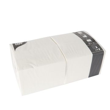 Servetten, 3-laags 1/8-vouw 33 cm x 33 cm wit