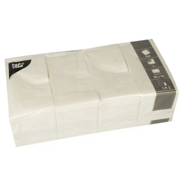 Servetten, 3-laags 1/8-vouw 40 cm x 40 cm wit