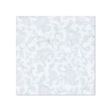 Servetten "ROYAL Collection" 1/4 vouw 25 cm x 25 cm wit "Ornaments"