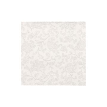 Servetten "ROYAL Collection" 1/4 vouw 25 cm x 25 cm wit "Ornaments"