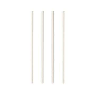 Shake rietjes, papier "pure" Ø 8 mm · 25 cm wit