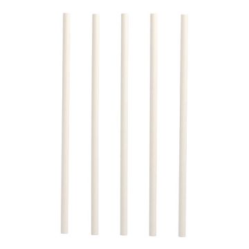 Shake rietjes, papier "pure" Ø 8 mm · 25 cm wit
