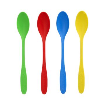 Herbruikbare sorbetlepels, longdrinklepels van PP-MF, 17,5 cm assorti kleuren extra stevige sorbettlepel reusable
