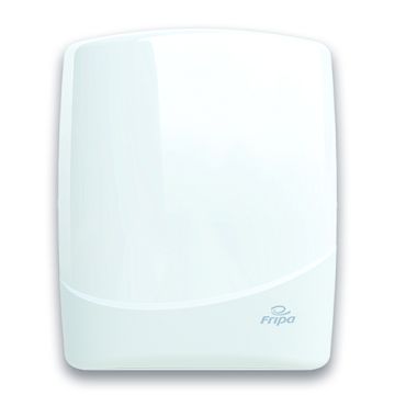 Dispenser voor papieren handdoekjes in stootvaste, witte behuizing, handdoekdispenser
