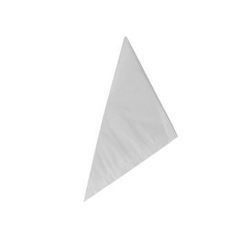 Puntzakken, Cellulose, gevouwen 19 cm x 18,5 cm x 26,5 cm wit inhoud 125 gr, in trossen van 100 stuks aan touw