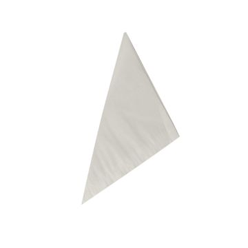 Puntzakken, pergament 17 cm x 17 cm x 24 cm wit inhoud 100 gr, niet aan touw