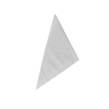 Puntzakken, vetwerend papier 19 cm x 19 cm x 27 cm wit inhoud 125 gr, in trossen van 100 stuks aan een touw