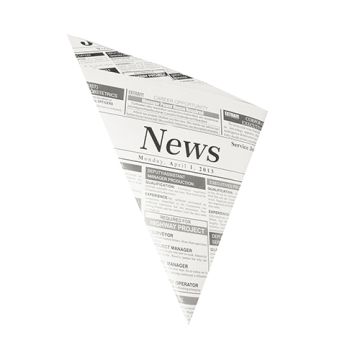 Puntzakken, perkament papier 32,5 cm x 23 cm x 23 cm "Newsprint" Vulcapaciteit 250 g, vetvrij, aaneengeregen, aan een touw