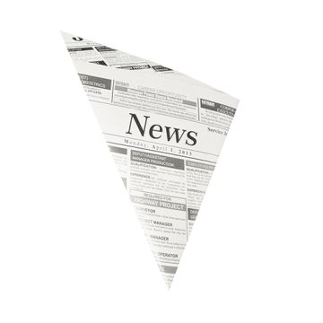 Puntzakken, perkament papier 32,5 cm x 23 cm x 23 cm "Newsprint" Vulcapaciteit 250 g, vetvrij, aaneengeregen, per 100 stuks aan een touw