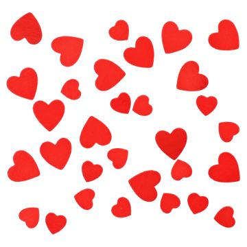 Deco-confetti, hout "Hearts" 15 gr