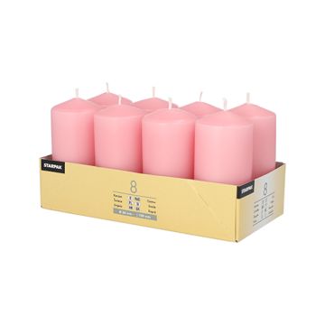 Stompkaarsen Ø 50 mm · 100 mm oudroze
