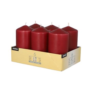Stompkaarsen Ø 60 mm · 115 mm bordeaux
