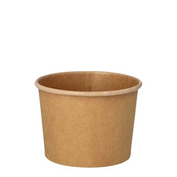 Soepbeker kraft karton 350 ml Ø 9,8 cm x 7 cm FSC bowl to go bruin
