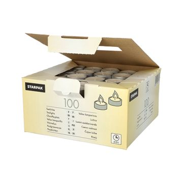 Theelichten Ø 38 mm · 22 mm wit · extra lange brand uren 8 h