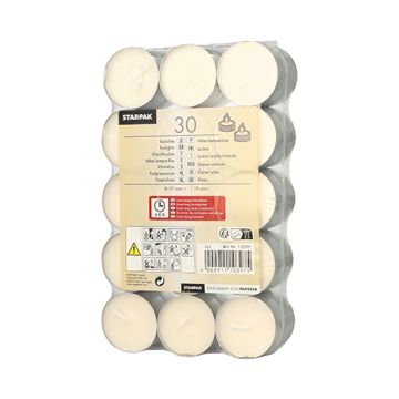 Theelichten Ø 37 mm · 19 mm wit · extra lange brand uren 6 h