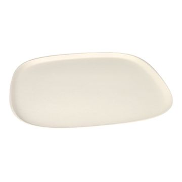 Bio groot bord suikerriet "pure" 30 cm x 30 cm PFAS-vrij bagasse wit "Belle Vie, Ligne Carrée"