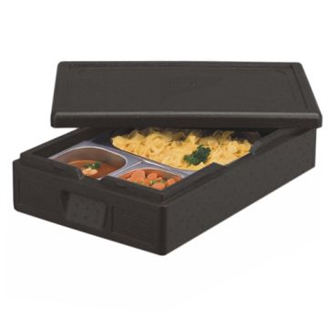 Transportboxen, EPP 60 cm x 40 cm x 18 cm zwart "Gastro-Norm 1/1"