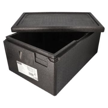 Transportboxen, EPP 60 cm x 40 cm x 28 cm zwart "Gastro-Norm 1/1"