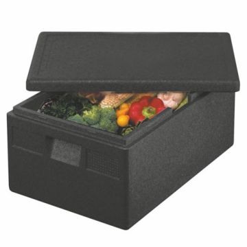Transportboxen, EPP 68,5 cm x 48,5 cm x 36 cm zwart "Euro-standaard"