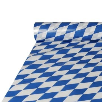 Tafelkleed, plastic 20 m x 1 m "Beiers blauw"