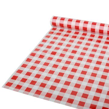 Tafelkleed biertafels terras plastic 50 m x 80 cm buiten brabants bont "Vichy Karo"