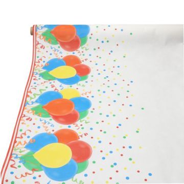 Waterdicht tafelkleed met luchtballonnen nonwoven "soft selection plus" 5 m x 1,18 m feest "Lucky Balloons"