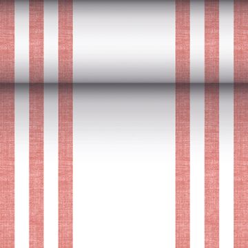 Tafellopers, stofkarakter, PV-Tissue Mix "ROYAL Collection" 24 m x 40 cm bordeaux "Lines"