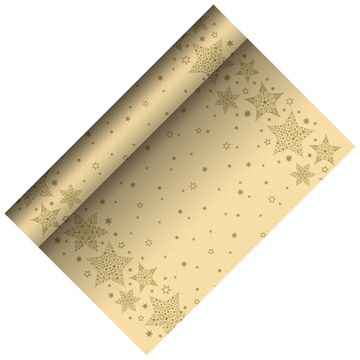 Tafellopers, Airlaid 3 m x 40 cm creme "Christmas Shine"