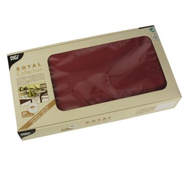 Napperon, Tissue "ROYAL Collection" 80 cm x 80 cm bordeaux