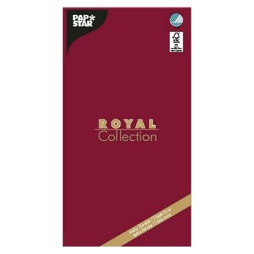 Tafelkleed van tissue "ROYAL Collection" 120 cm x 180 cm, 5-laags, FSC, bordeaux