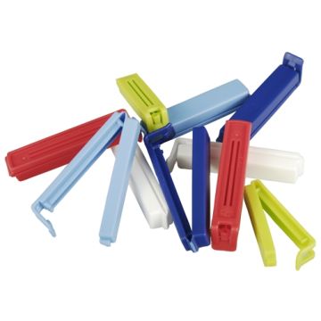 Set van gekleurde vershoudknijpers, PP, vershoudclips, zakafsluiters