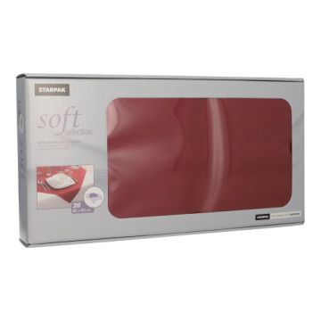 Napperons, nonwoven "soft selection" 80 cm x 80 cm bordeaux