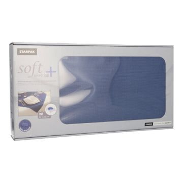 Napperons, nonwoven "soft selection plus" 80 cm x 80 cm donkerblauw