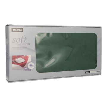 Napperons, nonwoven "soft selection" 80 cm x 80 cm donkergroen