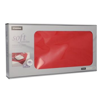 Napperons, nonwoven "soft selection" 80 cm x 80 cm rood