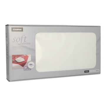 Napperons, nonwoven "soft selection" 80 cm x 80 cm wit