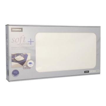 Napperons, nonwoven "soft selection plus" 80 cm x 80 cm wit