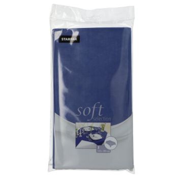 Tafelkleed nonwoven "soft selection" 120 cm x 180 cm donkerblauw
